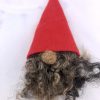 Gnome Ornament with Gray Beard and Red Hat