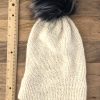 White Alpaca Knit Women's Hat