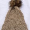 Fawn alpaca knit hat